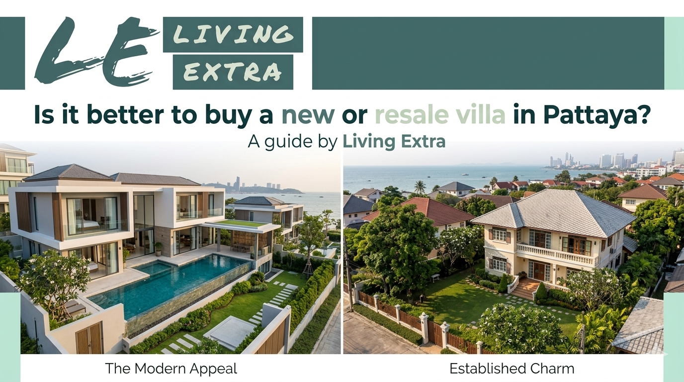 Is it better to buy a new or resale villa in Pattaya?