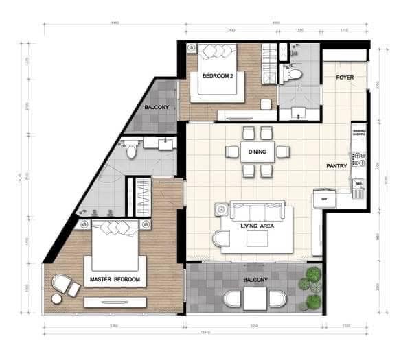 Two Bed Room Condo For Rent