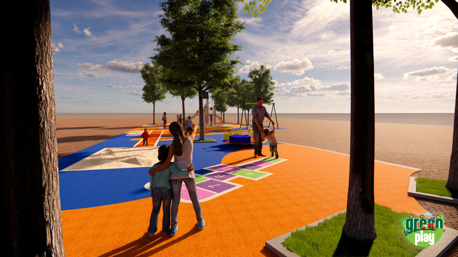 EPDM Flooring for Children's Playground and Sports Field