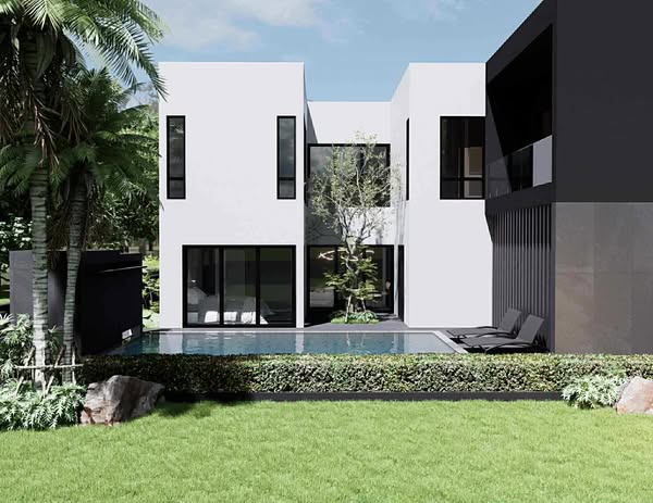 Three Storey House with Pool For Sale