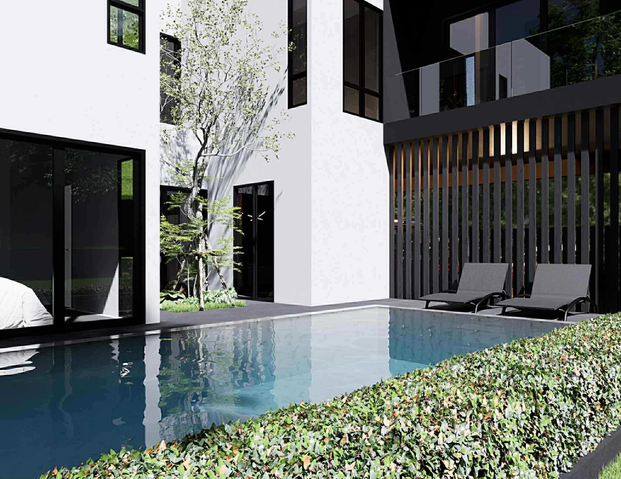 Three Storey House with Pool For Sale